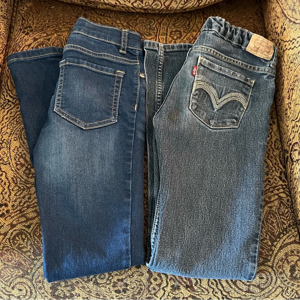 Girls Levi’s 711 Skinny Jeans/Children’s Place Jean Leggings